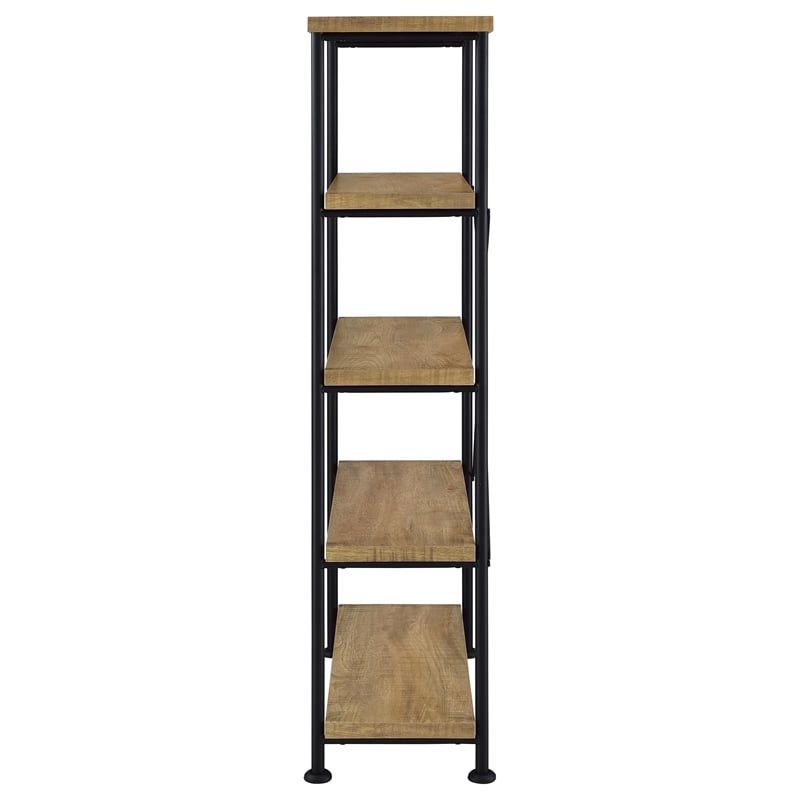 Pemberly Row Engineered Wood 63-Inch 4-Shelf Bookshelf in Brown