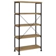 Pemberly Row Engineered Wood 63-Inch 4-Shelf Bookshelf in Brown