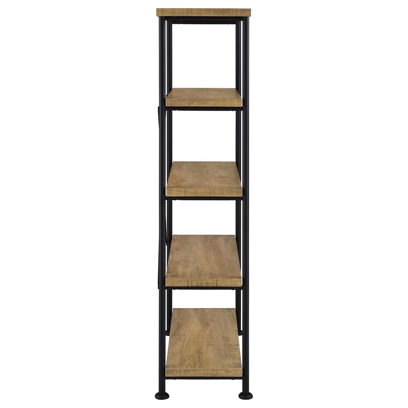 Pemberly Row Engineered Wood 63-Inch 4-Shelf Bookshelf in Brown