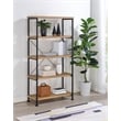 Pemberly Row Engineered Wood 63-Inch 4-Shelf Bookshelf in Brown