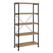 Pemberly Row Engineered Wood 63-Inch 4-Shelf Bookshelf in Brown