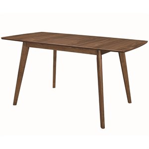 Pemberly Row 63-Inch Extension Leaf Dining Table in Natural Walnut