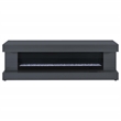 Pemberly Row TV Stand Fireplace with Bluetooth Speaker in Gray High Gloss