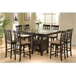Pemberly Row 7-piece Square Counter Height Dining Set in Cappuccino