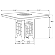 Pemberly Row 7-piece Square Counter Height Dining Set in Cappuccino