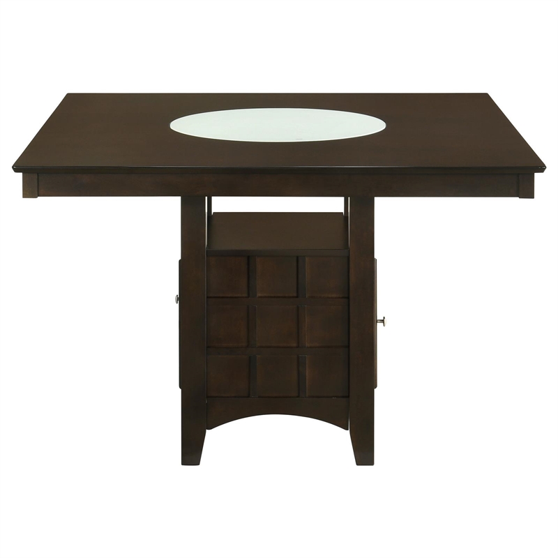 Pemberly Row 7-piece Square Counter Height Dining Set in Cappuccino