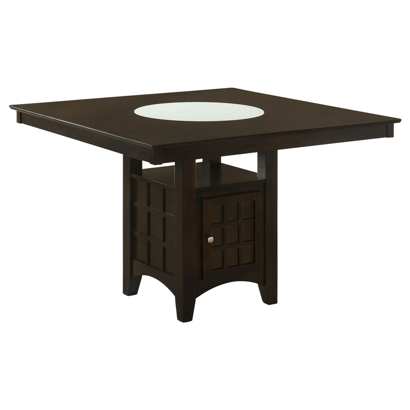 Pemberly Row 7-piece Square Counter Height Dining Set in Cappuccino
