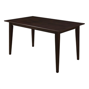 Pemberly Row Rectangular 59-inch Wood Dining Table in Cappuccino