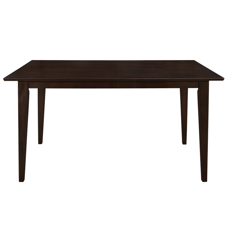 Pemberly Row Rectangular 59-inch Wood Dining Table in Cappuccino