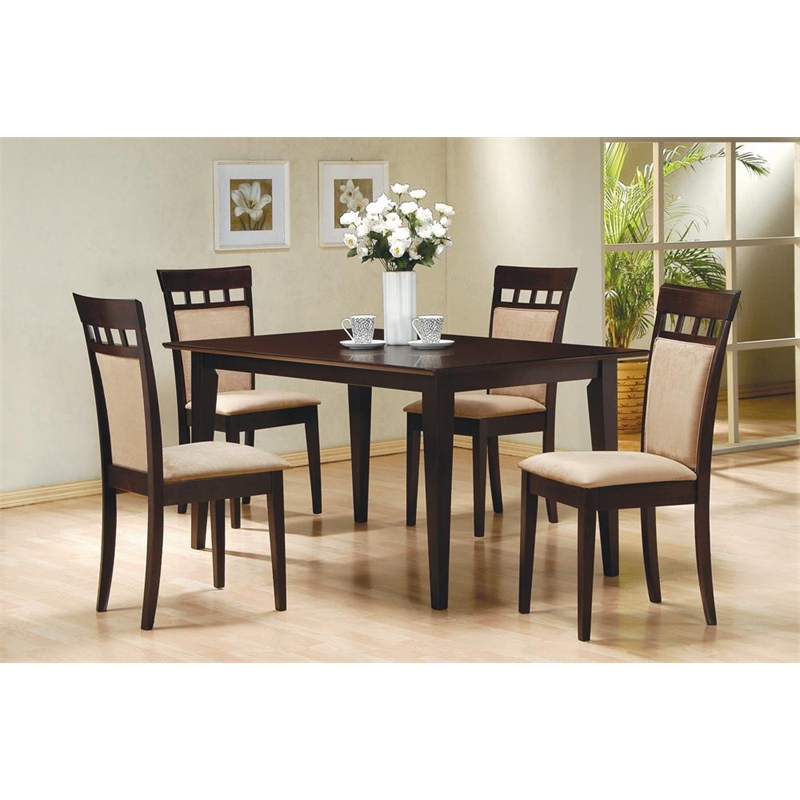 Pemberly Row Rectangular 59-inch Wood Dining Table in Cappuccino