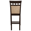 Pemberly Row Upholstered Closed Back Counter Chair Set of 2 in Cappuccino