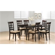 Pemberly Row Lattice Back Dining Side Chair Set of 2 in Cappuccino