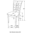 Pemberly Row Lattice Back Dining Side Chair Set of 2 in Cappuccino