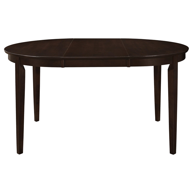 Pemberly Row Oval 60-inch Extension Leaf Dining Table in Cappuccino