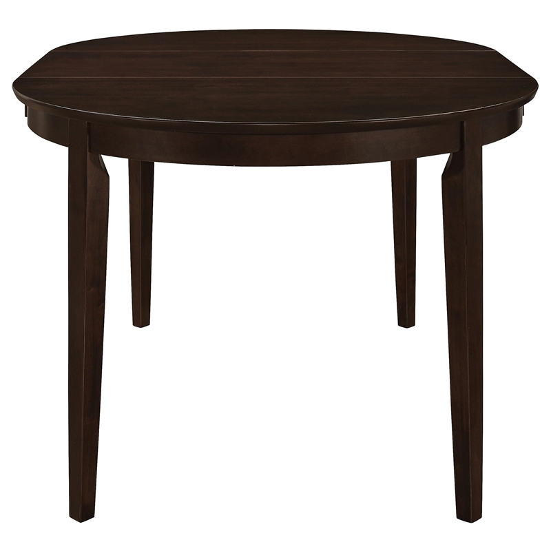 Pemberly Row Oval 60-inch Extension Leaf Dining Table in Cappuccino