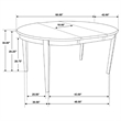 Pemberly Row Oval 60-inch Extension Leaf Dining Table in Cappuccino
