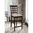Pemberly Row Lattice Back Counter Chair Set of 2 in Cappuccino