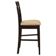 Pemberly Row Lattice Back Counter Chair Set of 2 in Cappuccino