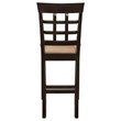 Pemberly Row Lattice Back Counter Chair Set of 2 in Cappuccino