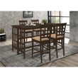Pemberly Row Lattice Back Counter Chair Set of 2 in Cappuccino