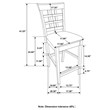 Pemberly Row Lattice Back Counter Chair Set of 2 in Cappuccino