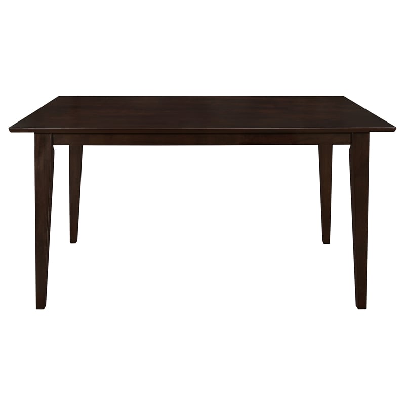 Pemberly Row 5-piece Cushion Back 59-inch Dining Set in Cappuccino