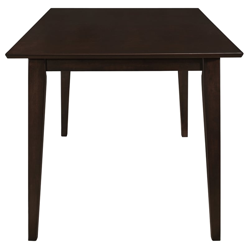 Pemberly Row 5-piece Cushion Back 59-inch Dining Set in Cappuccino