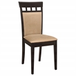 Pemberly Row 5-piece Cushion Back 59-inch Dining Set in Cappuccino