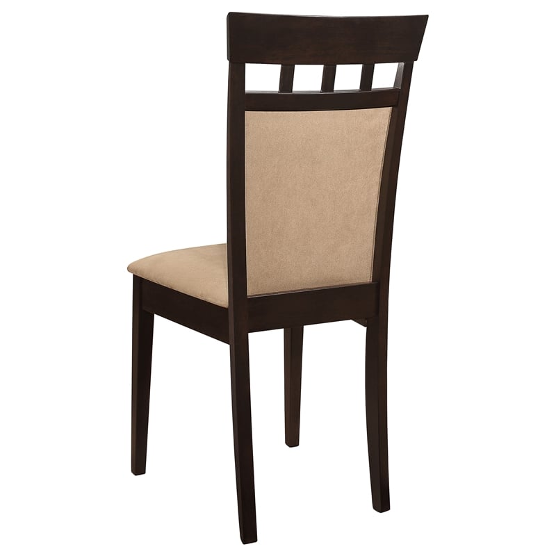 Pemberly Row 5-piece Cushion Back 59-inch Dining Set in Cappuccino