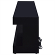 Pemberly Row TV Stand Fireplace with Bluetooth Speaker in Black High Gloss