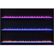 Pemberly Row TV Stand Fireplace with Bluetooth Speaker in Black High Gloss