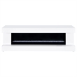 Pemberly Row TV Stand Fireplace with Bluetooth Speaker in White High Gloss