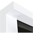 Pemberly Row TV Stand Fireplace with Bluetooth Speaker in White High Gloss
