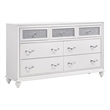 Pemberly Row 7-drawer Bedroom Dresser with Crystal Hardware in White
