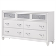 Pemberly Row 7-drawer Bedroom Dresser with Crystal Hardware in White