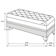 Pemberly Row Velvet Upholstered Tufted Storage Bench in Black
