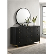 Pemberly Row 8-Drawer Dresser with Mirror and Jewelry Tray in Black