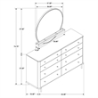 Pemberly Row 8-Drawer Dresser with Mirror and Jewelry Tray in Black