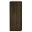 Pemberly Row 7-Drawer Transitional Wood Dresser Cabinet in Dark Oak