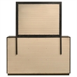 Pemberly Row 7-Drawer Transitional Dresser and Mirror Set in Dark Oak