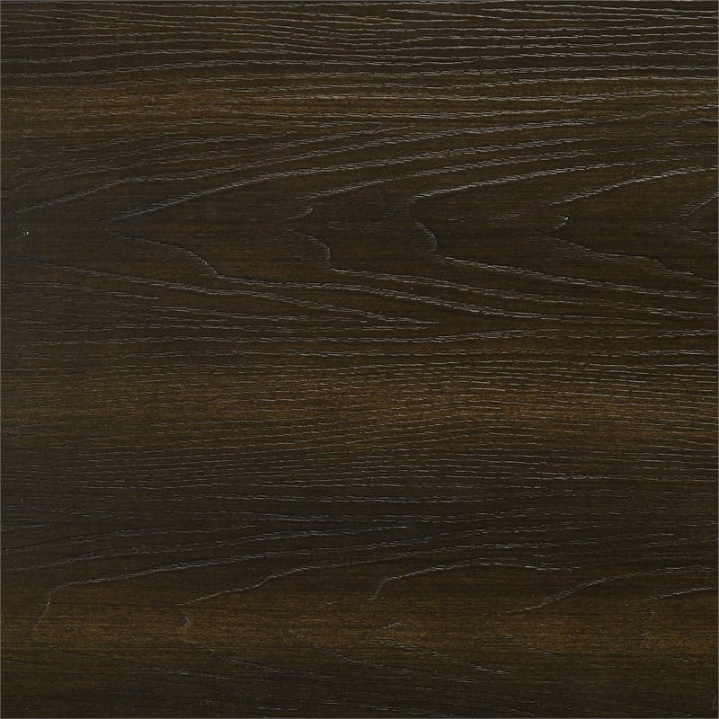 Pemberly Row 5-Drawer Transitional Wood Chest of Drawers in Dark Oak