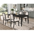 Pemberly Row 5-piece Rectangular Extension Leaf Dining Set in Black