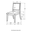 Pemberly Row Upholstered Wood Dining Side Chair Set of 2 in Black