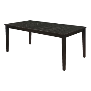 Pemberly Row Rectangular 78-inch Extension Leaf Dining Table in Black