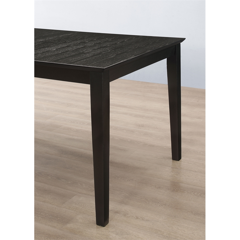 Pemberly Row Rectangular 78-inch Extension Leaf Dining Table in Black
