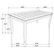 Pemberly Row Rectangular 66-inch Wood Dining Table in Cappuccino