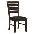 Pemberly Row Ladder Back Wood Dining Side Chair Set of 2 in Cappuccino