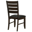 Pemberly Row Ladder Back Wood Dining Side Chair Set of 2 in Cappuccino