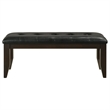Pemberly Row Leatherette Upholstered Wood Dining Bench in Cappuccino