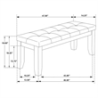 Pemberly Row Leatherette Upholstered Wood Dining Bench in Cappuccino